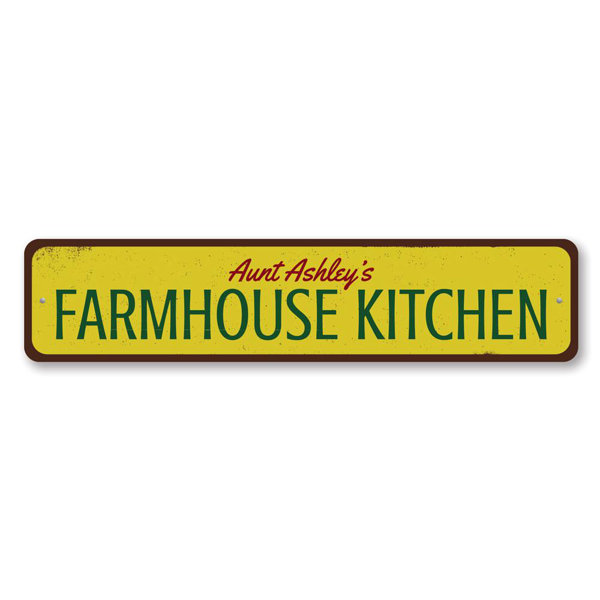 Lizton Sign Shop, Inc Farmhouse Kitchen Name Custom Aluminum Sign Wayfair